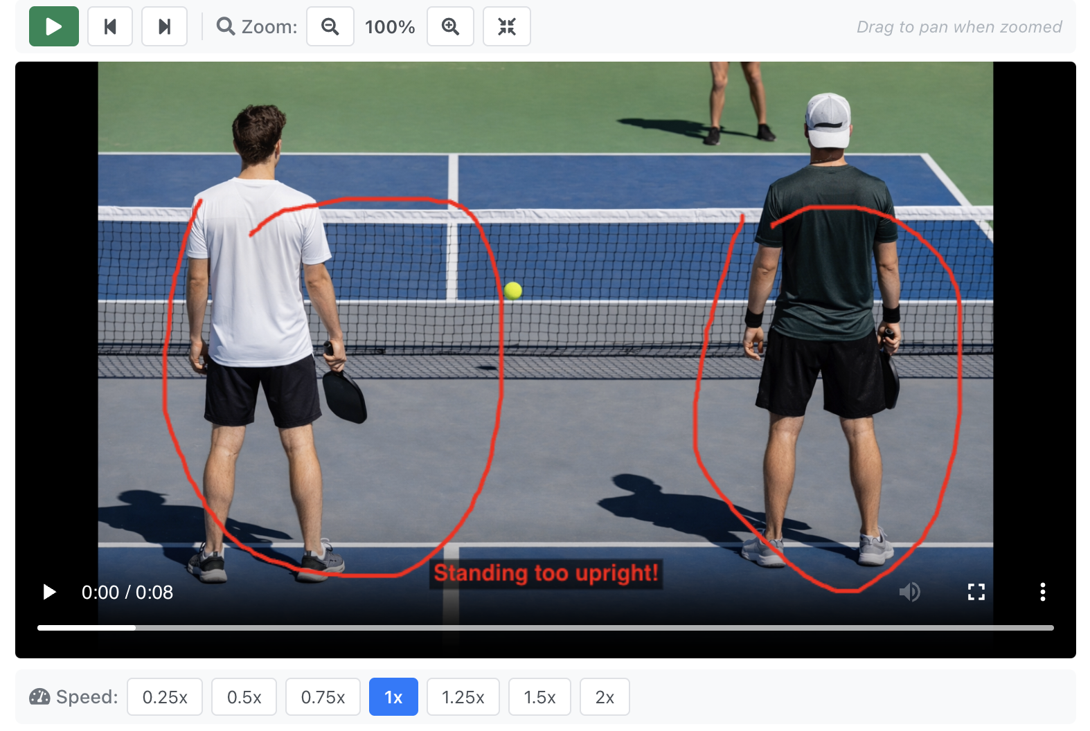 Coach video review with annotations